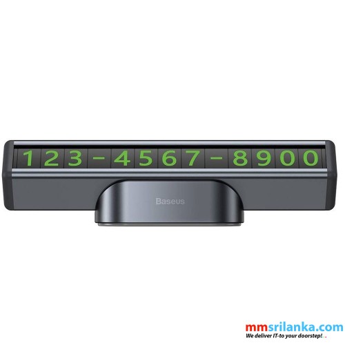 Baseus Square Bar Temporary Parking Number Plate Black